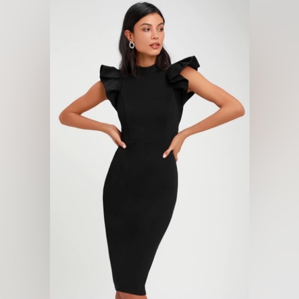 Black lulus dress never worn size small